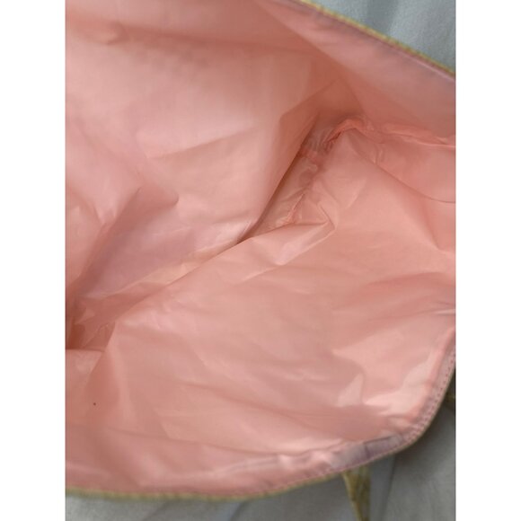 Estee Lauder Beach Tote Bag With Pastel Geometric Pattern & Pink Lining - Picture 3 of 5